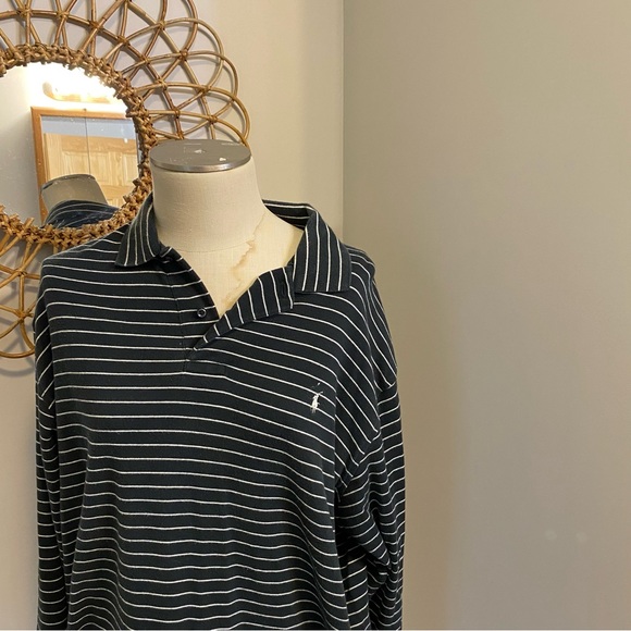 Polo Ralph Lauren Other - Polo by Ralph Lauren black and white striped long sleeve polo top